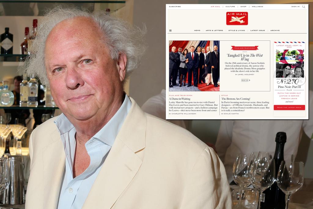 Former Vanity Fair editor Graydon Carter's popular news site Air Mail is reportedly up for sale